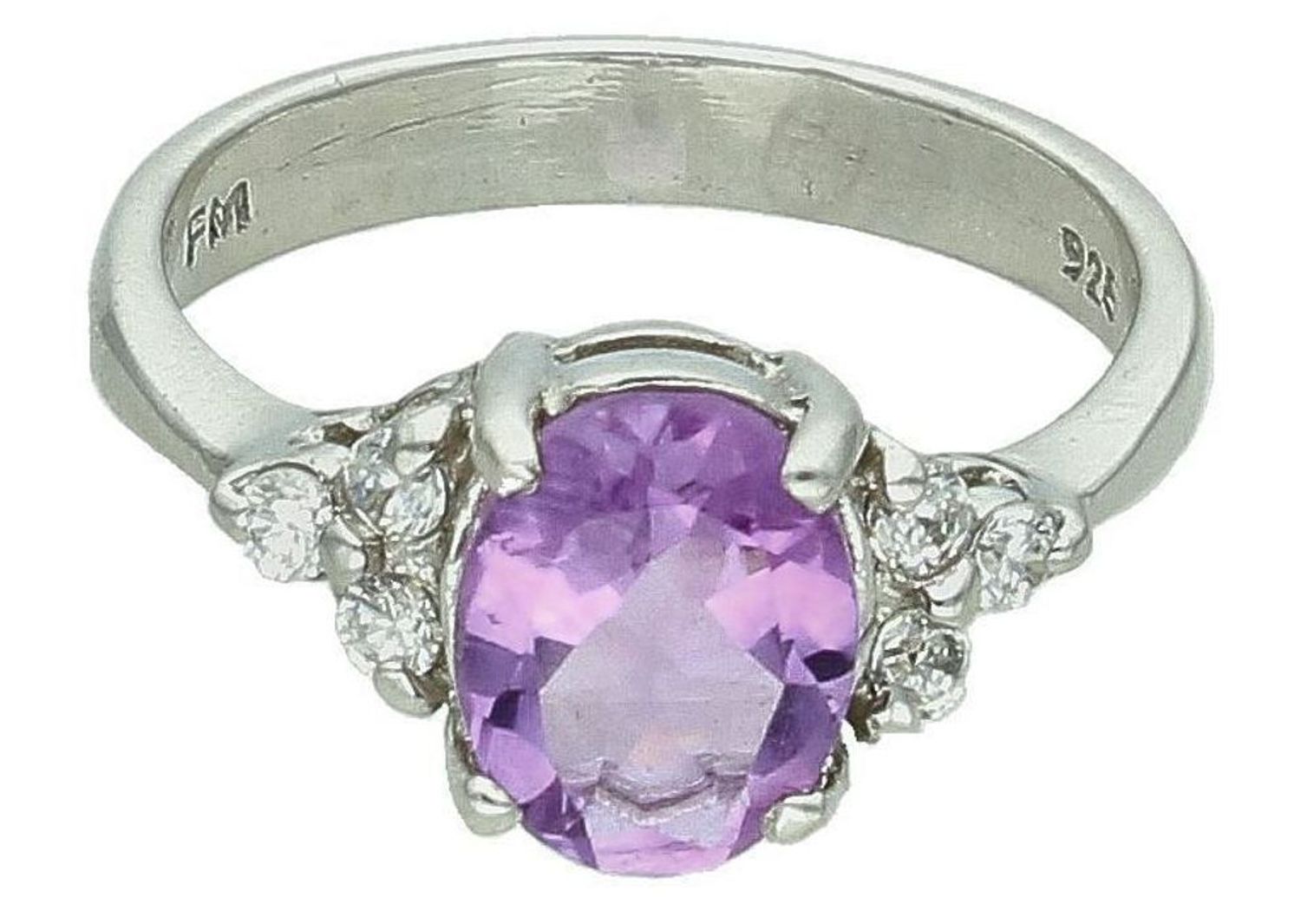 Srebrny pierścionek damski 925 z ametystem rozmiar 13 P 0564 5.jpg